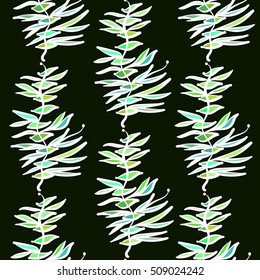 Bright leaves, abstraction fantasy. Vector seamless pattern.