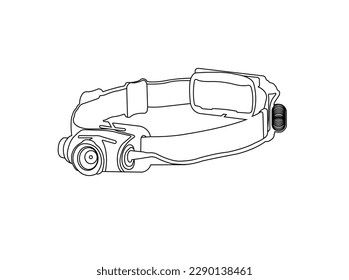 Bright Led Headlamp Vector Outline Icon Stock Vector (Royalty Free),Camping Headlamp png images,Vector Drawing Of A Headlamp On A White Background Doodle Sketch Style Stock Illustration.