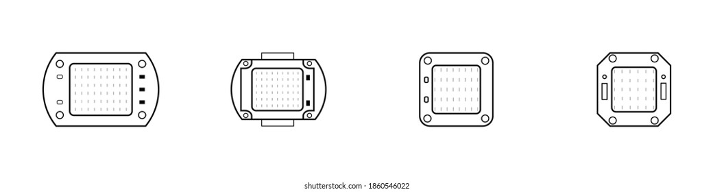 bright LEDs. luminescent warm cold emitted light.
