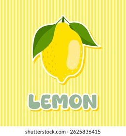 A bright lemon background for projects related to food, printing, branding or any other design. Vector illustration