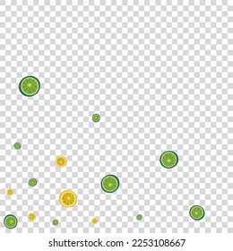 Bright Lemon Background Transparent Vector. Simple Illustration. Bright Fruit Tiled. Health Lime Juicy Pattern.