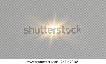 Bright Lens Flare Light Effect on Transparent Background

