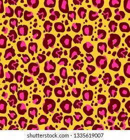 Bright Leopard pattern design, vector illustration background for wallpapers, textile, print and web