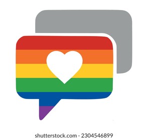 Bright LGBT message with a heart