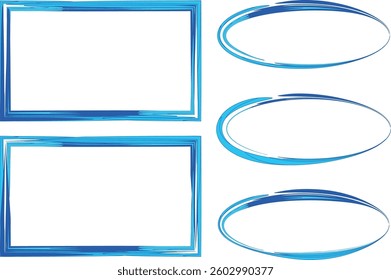 bright light blue colorful abstract frames collection