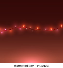 
bright light bulb. Garland light vector