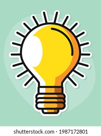 bright light bulb idea concept