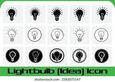 Bright light bulb idea icon vector illustration with a simple white background perfect for creative designs innovation and professional use