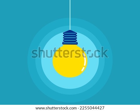 bright light bulb. True and explicit knowledge. vector illustration