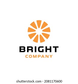 bright light circle logo template