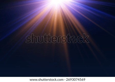 Bright light effect of neon lines and star explosion.
