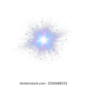 
Bright light effect with rays and glare shine colorful light for vector illustration isolated on transparent background PNG