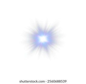 
Bright light effect with rays and glare shine colorful light for vector illustration isolated on transparent background PNG