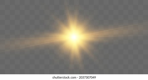 Bright light effect warm glow for vector illustrations.