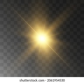Bright light, effect.nova star, bright shale on transparent background.vector.