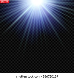 Bright light, flash, blue, luminous flux, the sun