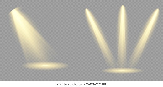 Bright light flash with cross-shaped beams, radiant white starburst, glowing flare overlay. Spotlight and Star with Bokeh and Dust Effect. Glowing Abstract. Yellow light effects. Light design element.