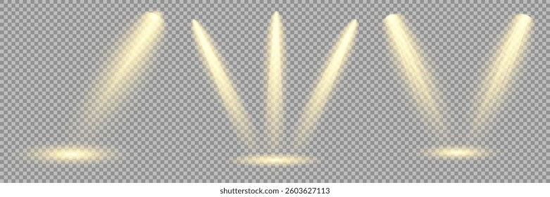 Bright light flash with cross-shaped beams, radiant white starburst, glowing flare overlay. Spotlight and Star with Bokeh and Dust Effect. Glowing Abstract. Yellow light effects. Light design element.