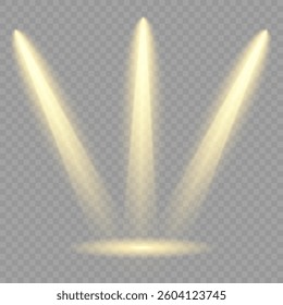 Bright light flash with cross-shaped beams, radiant white starburst, glowing flare overlay. Spotlight and Star with Bokeh and Dust Effect. Glowing Abstract. Yellow light effects. Light design element.
