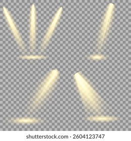 Bright light flash with cross-shaped beams, radiant white starburst, glowing flare overlay. Spotlight and Star with Bokeh and Dust Effect. Glowing Abstract. Yellow light effects. Light design element.