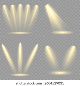 Bright light flash with cross-shaped beams, radiant white starburst, glowing flare overlay. Spotlight and Star with Bokeh and Dust Effect. Glowing Abstract. Yellow light effects. Light design element.