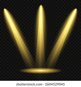 Bright light flash with cross-shaped beams, radiant white starburst, glowing flare overlay. Spotlight and Star with Bokeh and Dust Effect. Glowing Abstract. Yellow light effects. Light design element.