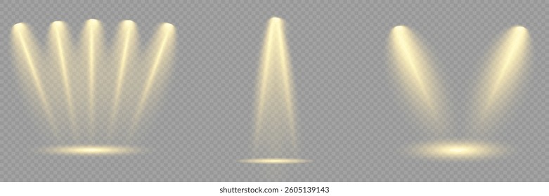 Bright light flash with cross-shaped beams, radiant white starburst, glowing flare overlay. Spotlight and Star with Bokeh and Dust Effect. Glowing Abstract. Yellow light effects. Light design element.