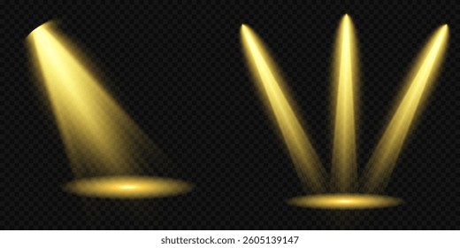 Bright light flash with cross-shaped beams, radiant white starburst, glowing flare overlay. Spotlight and Star with Bokeh and Dust Effect. Glowing Abstract. Yellow light effects. Light design element.