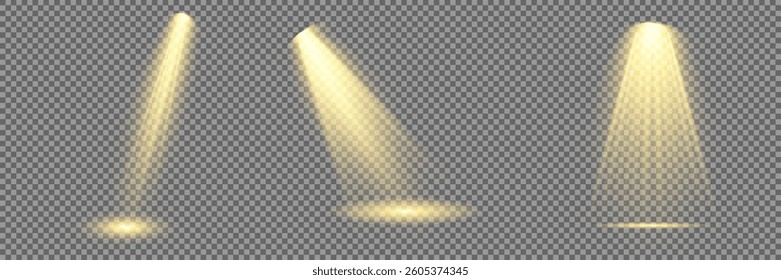 Bright light flash with cross-shaped beams, radiant white starburst, glowing flare overlay. Spotlight and Star with Bokeh and Dust Effect. Glowing Abstract. Yellow light effects. Light design element.