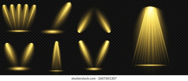 Bright light flash with cross-shaped beams, radiant white starburst, glowing flare overlay. Spotlight and Star with Bokeh and Dust Effect. Glowing Abstract. Yellow light effects. Light design element.