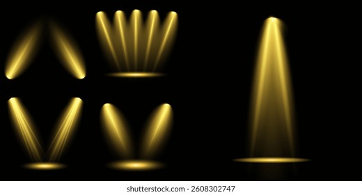 Bright light flash with cross-shaped beams, radiant white starburst, glowing flare overlay. Spotlight and Star with Bokeh and Dust Effect. Glowing Abstract. Yellow light effects. Light design element.