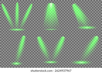 Éclair lumineux avec des faisceaux en forme de croix, éclat d'étoile vert rayonnant.  Lentilles abstraites lumineuses effets de lumière. Un rayon d'un projecteur et d'une étoile. Lumière du soleil, effet spécial abstrait
