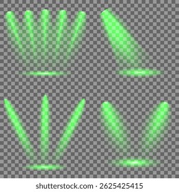 Éclair lumineux avec des faisceaux en forme de croix, éclat d'étoile vert rayonnant.  Lentilles abstraites lumineuses effets de lumière. Un rayon d'un projecteur et d'une étoile. Lumière du soleil, effet spécial abstrait