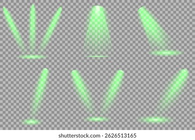 Éclair lumineux avec des faisceaux en forme de croix, éclat d'étoile vert rayonnant.  Lentilles abstraites lumineuses effets de lumière. Un rayon d'un projecteur et d'une étoile. Lumière du soleil, effet spécial abstrait