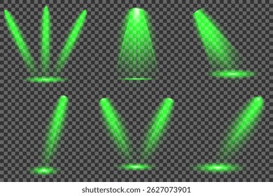 Éclair lumineux avec des faisceaux en forme de croix, éclat d'étoile vert rayonnant.  Lentilles abstraites lumineuses effets de lumière. Un rayon d'un projecteur et d'une étoile. Lumière du soleil, effet spécial abstrait
