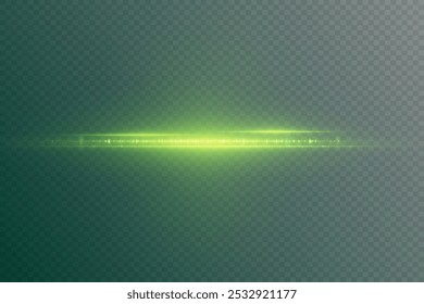 Bright light flash of light. Neon beam explosion. On a transparent background.
