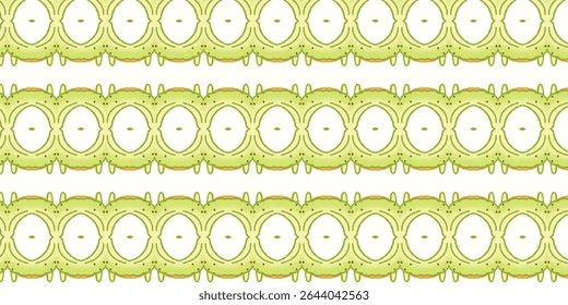 Bright light green and beige seamless pattern with organic, abstract shapes. Ideal for textiles, eco-friendly designs, or nature-inspired digital backgrounds.