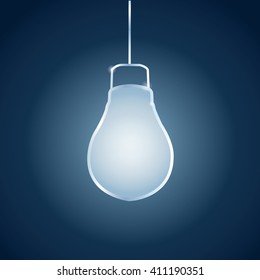 bright light lamp with technology lines background