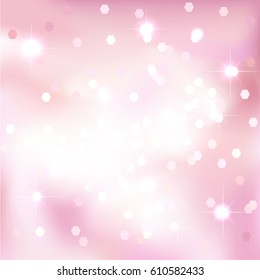 Bright light pink background. Festive design. New Year, Christmas, wedding, event style