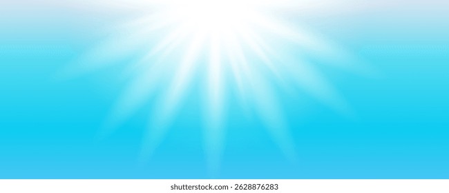 Bright Light Sunny Light sunny bright beam shining glowing lens sun luminous rays summer on sky summer winter spring autumn vector design isolated on color background yellow white blue