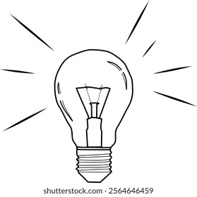 The bright light symbol indicates getting a brilliant idea.