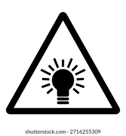 Sinal De Símbolo De Luz Brilhante, Ilustração De Vetor, Isolado No Rótulo De Plano De Fundo Branco. EPS10