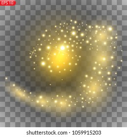 Bright light tinsel, flashes