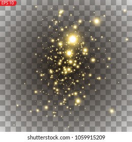 Bright light tinsel, flashes