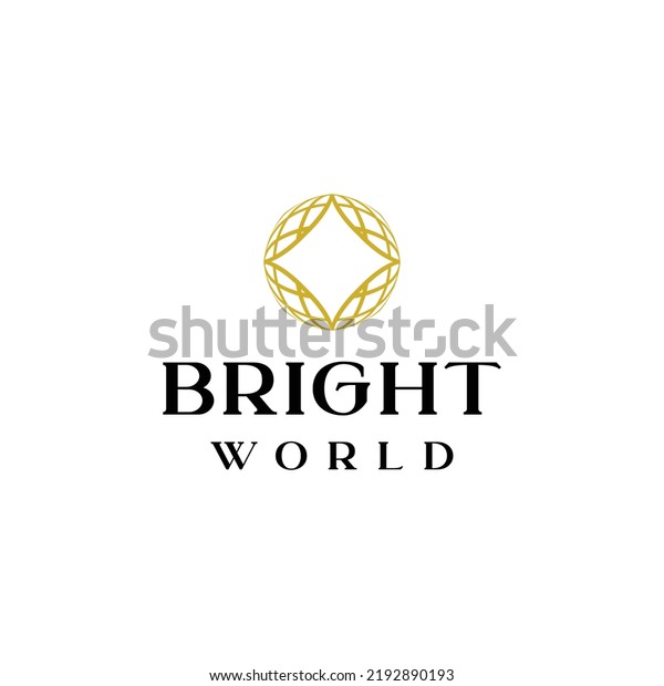 Bright Light World Logo Icon Vector Stock Vector (Royalty Free