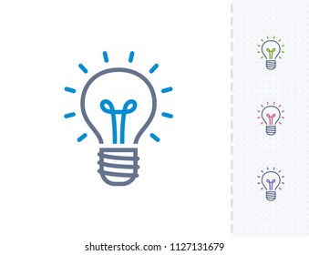 Bright Lightbulb - Vibrant Dash Icons. A professional, pixel-aligned icon.