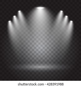 Bright lighting with spotlights