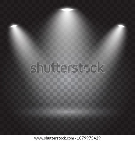 Bright lighting with spotlights