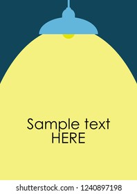 Bright Lighting Spotlights Lamp with Empty Space for Your Text or Object. Vector Illustration EPS10