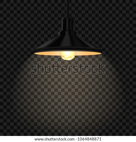 Bright lighting with spotlights on transparent background. Scene illumination , transparent effects.